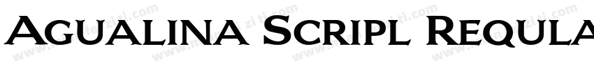 Agualina Scripl Reqular字体转换
